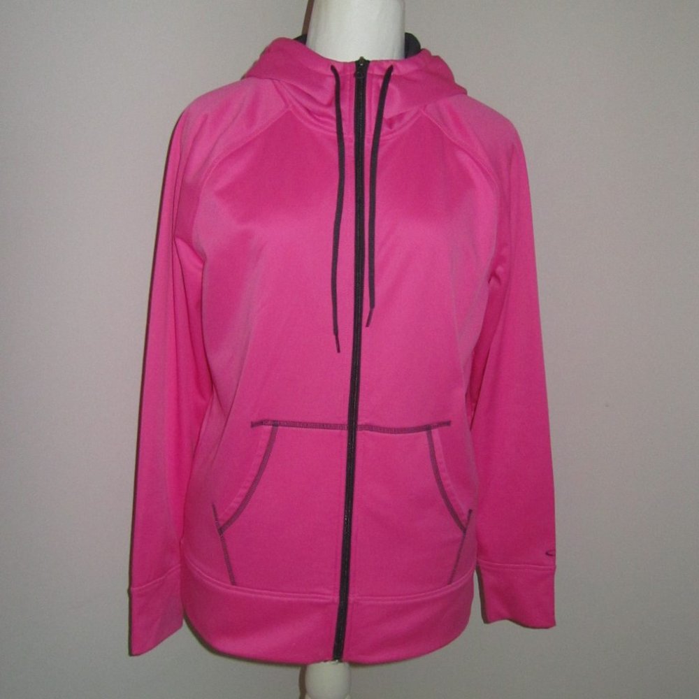 Women's Champion Bright Pink & Black Jacket Size Large EUC.
